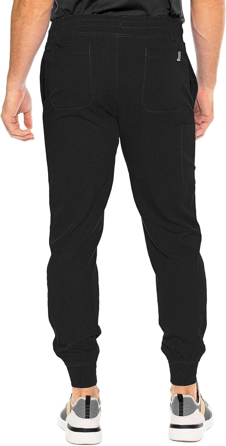 imageMed Couture Bowen Scrub Jogger Pants for Men Perfect for Casual Wear and Active Lifestyles MC7777Black