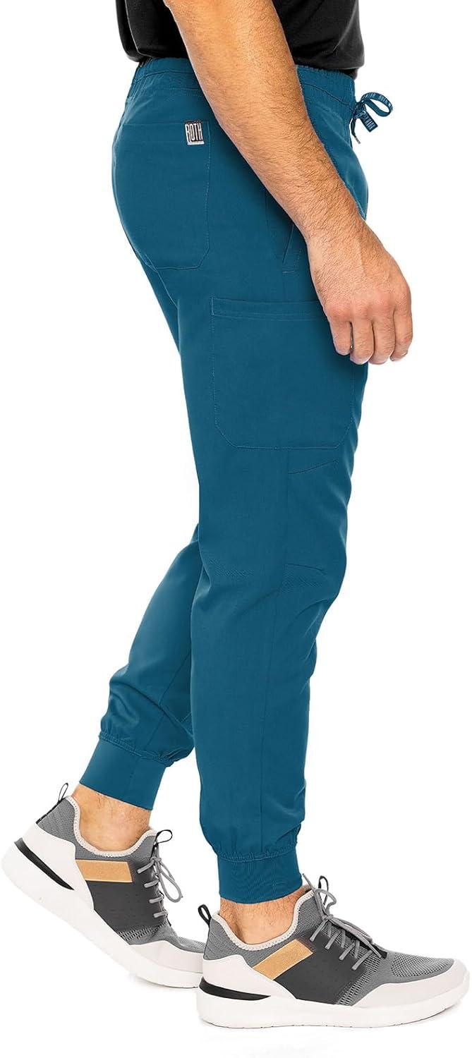imageMed Couture Bowen Scrub Jogger Pants for Men Perfect for Casual Wear and Active Lifestyles MC7777Caribbean