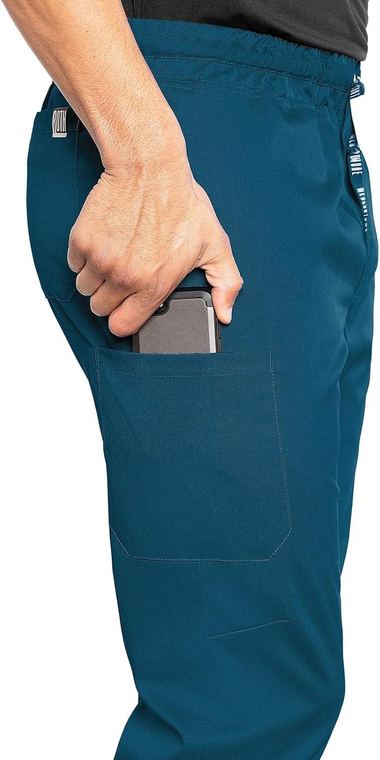 imageMed Couture Bowen Scrub Jogger Pants for Men Perfect for Casual Wear and Active Lifestyles MC7777Caribbean