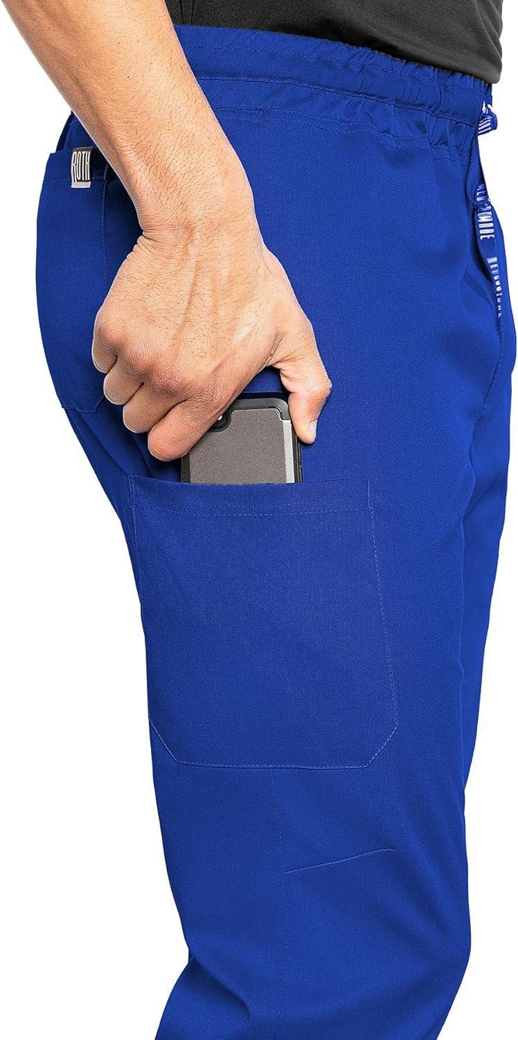 imageMed Couture Bowen Scrub Jogger Pants for Men Perfect for Casual Wear and Active Lifestyles MC7777Royal