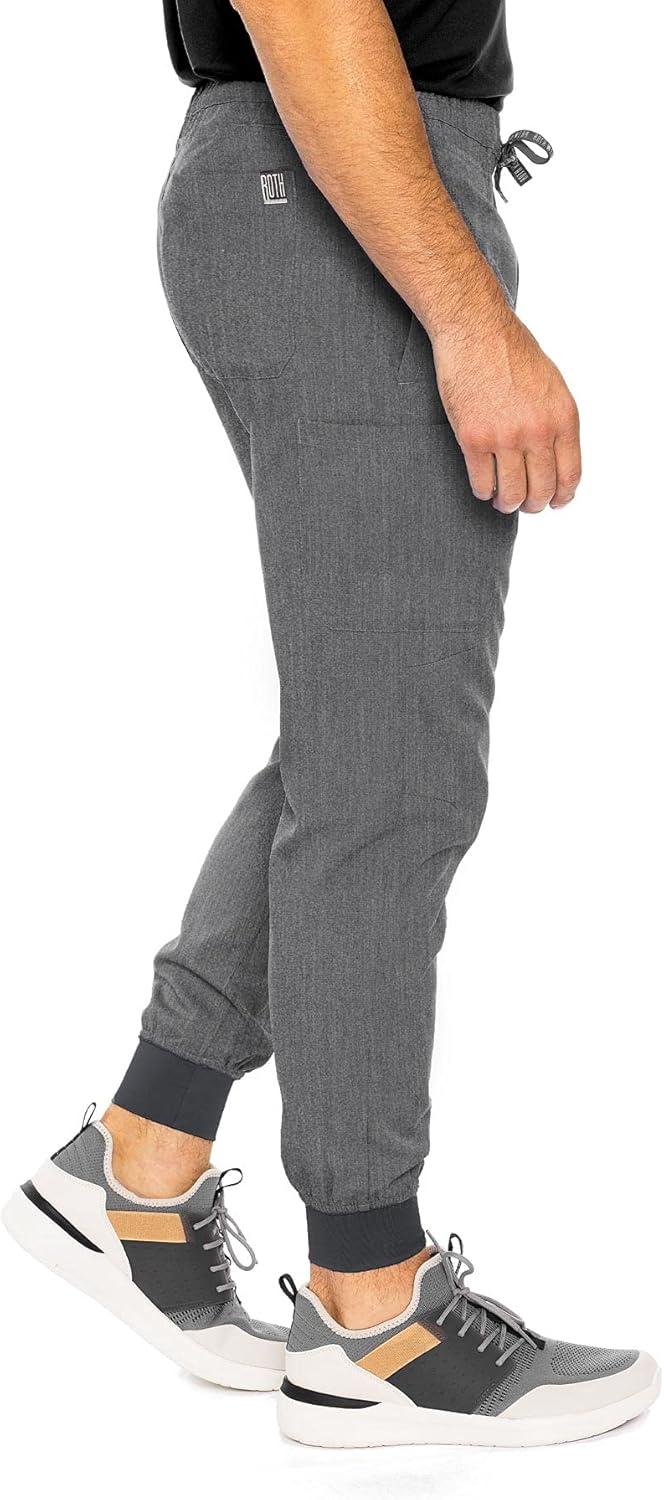 imageMed Couture Bowen Scrub Jogger Pants for Men Perfect for Casual Wear and Active Lifestyles MC7777Slate
