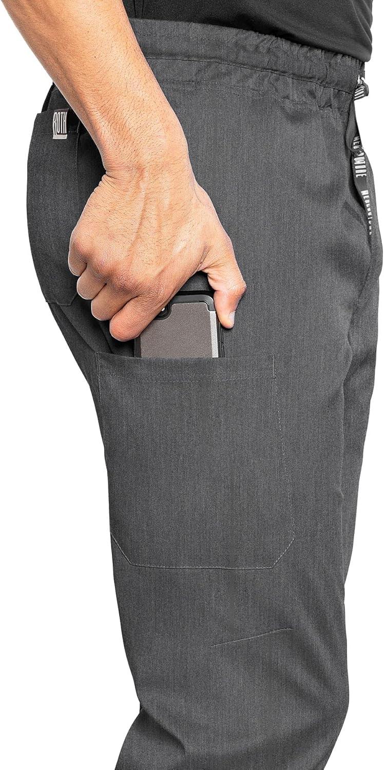 imageMed Couture Bowen Scrub Jogger Pants for Men Perfect for Casual Wear and Active Lifestyles MC7777Slate