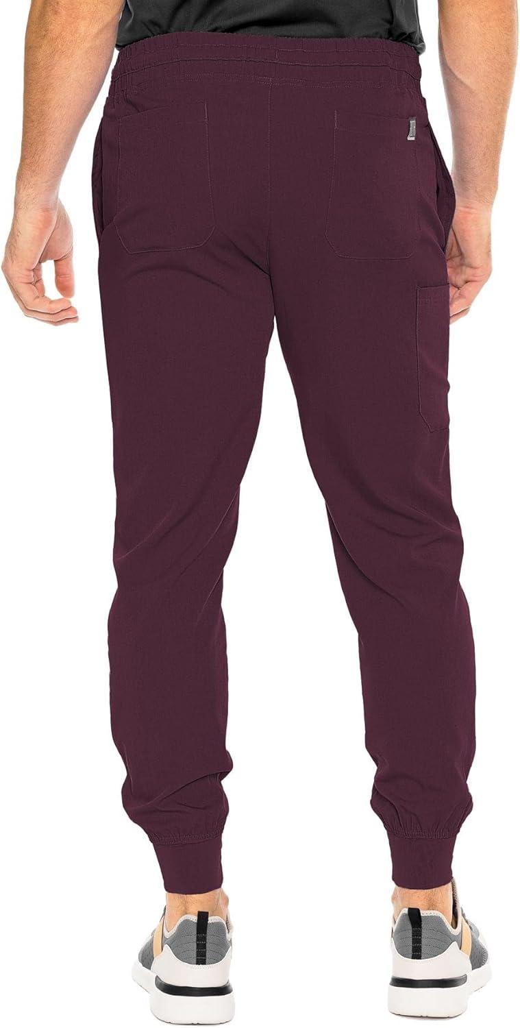 imageMed Couture Bowen Scrub Jogger Pants for Men Perfect for Casual Wear and Active Lifestyles MC7777Wine
