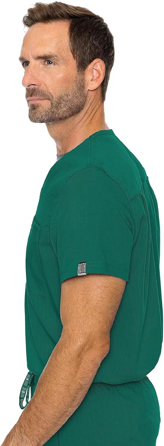 imageMed Couture Mens Scrub Top Cadence 2Way Stretch Technology with Ultra Soft Fabric amp One Chest Pocket MC7478Hunter Green