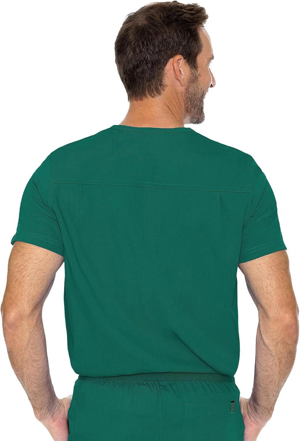 imageMed Couture Mens Scrub Top Cadence 2Way Stretch Technology with Ultra Soft Fabric amp One Chest Pocket MC7478Hunter Green