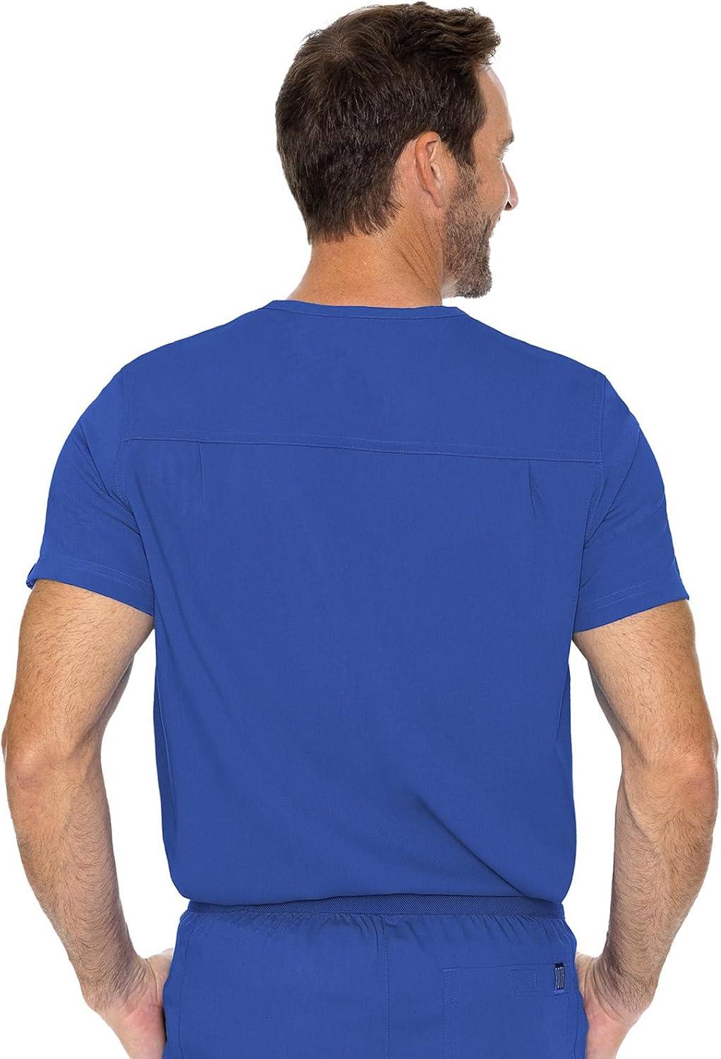 imageMed Couture Mens Scrub Top Cadence 2Way Stretch Technology with Ultra Soft Fabric amp One Chest Pocket MC7478Royal