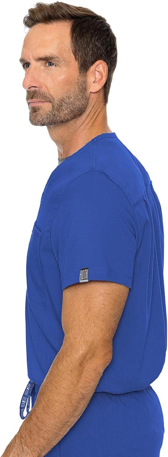 imageMed Couture Mens Scrub Top Cadence 2Way Stretch Technology with Ultra Soft Fabric amp One Chest Pocket MC7478Royal