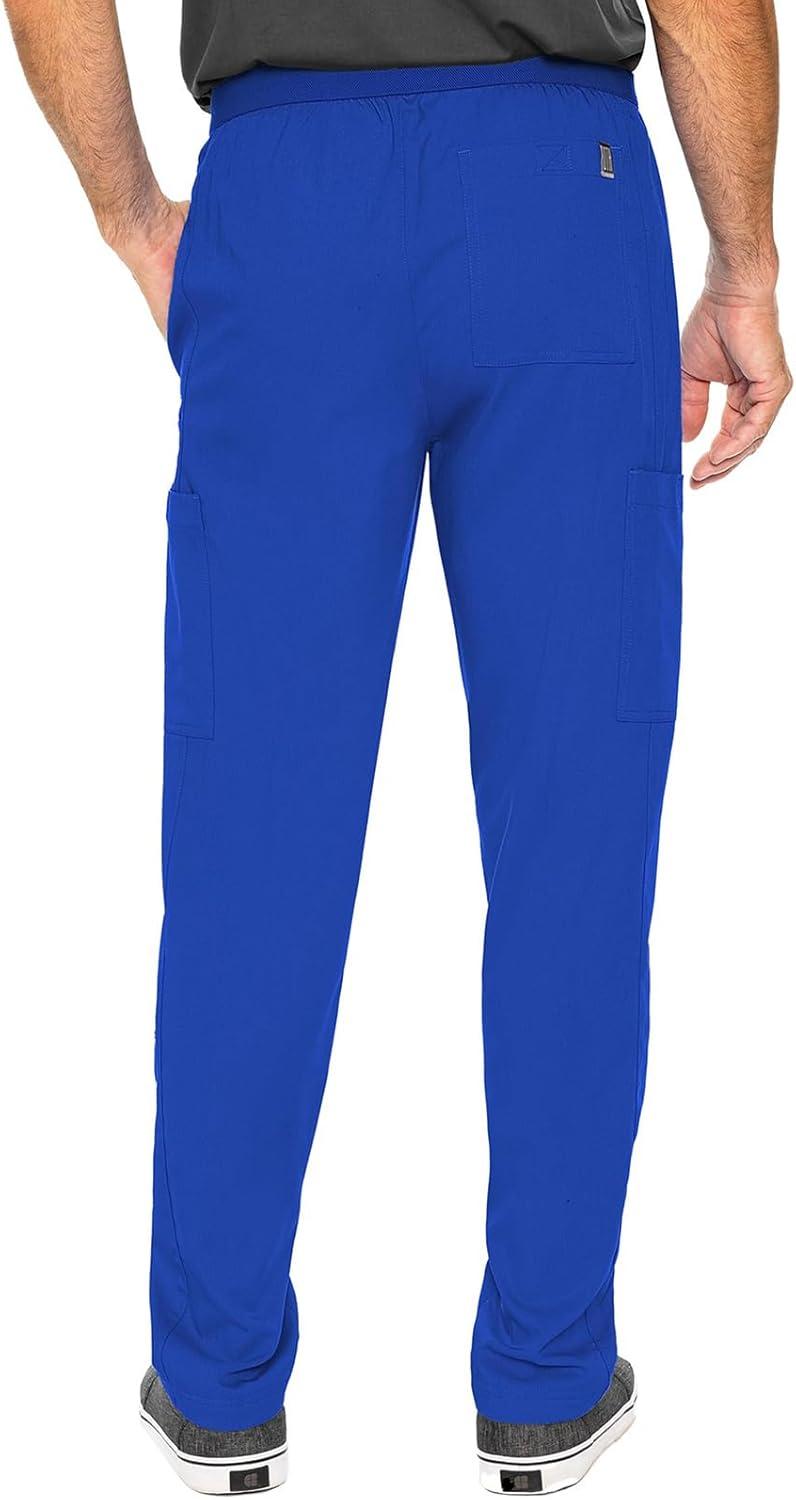 imageMed Couture Mens Straight Leg Scrub Pant with Zip Fly Front 6 Pockets and Elastic Waistband MC7779Royal