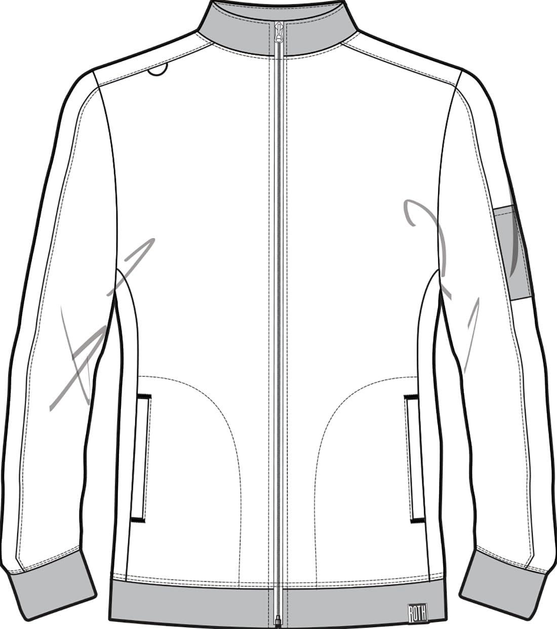 imageMed Couture Mens WarmUp Jacket with 3 Pockets Zip Front Closure and 2Way Stretch Fabric MC7678Navy