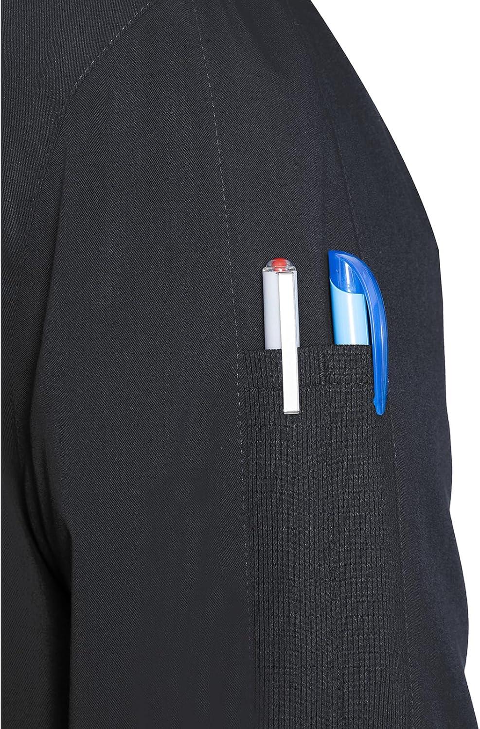 imageMed Couture Mens WarmUp Jacket with 3 Pockets Zip Front Closure and 2Way Stretch Fabric MC7678Pewter
