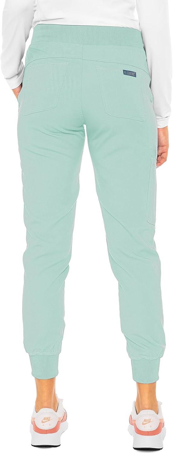 imageMed Couture Scrub Pants For Women Cargo Jogger Bottoms with 5 Pockets Lightweight Ultra Soft 2Way Stretch Fabric MC7710Sea Mist