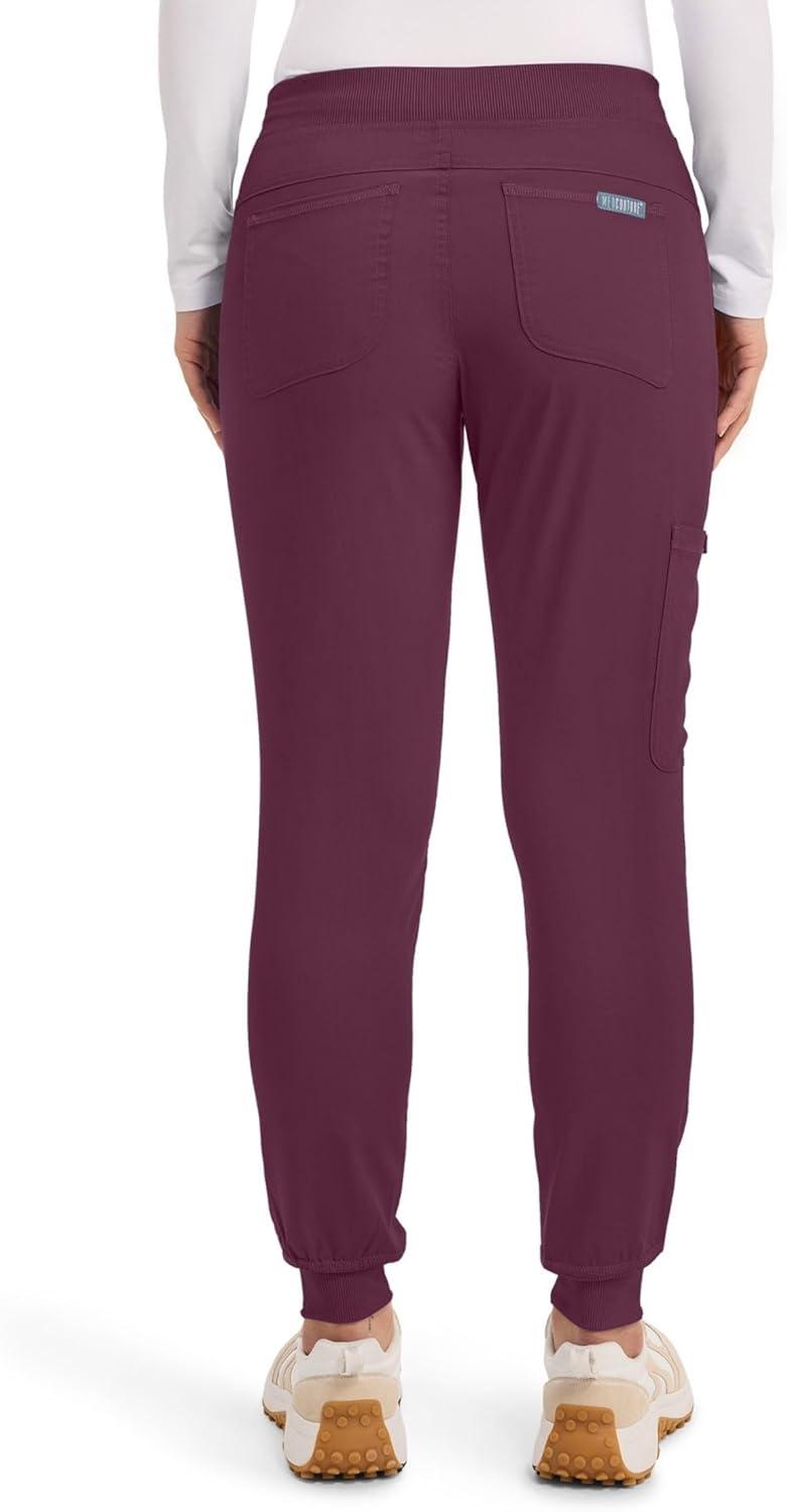 imageMed Couture Scrub Pants For Women Cargo Jogger Bottoms with 5 Pockets Lightweight Ultra Soft 2Way Stretch Fabric MC7710Wine