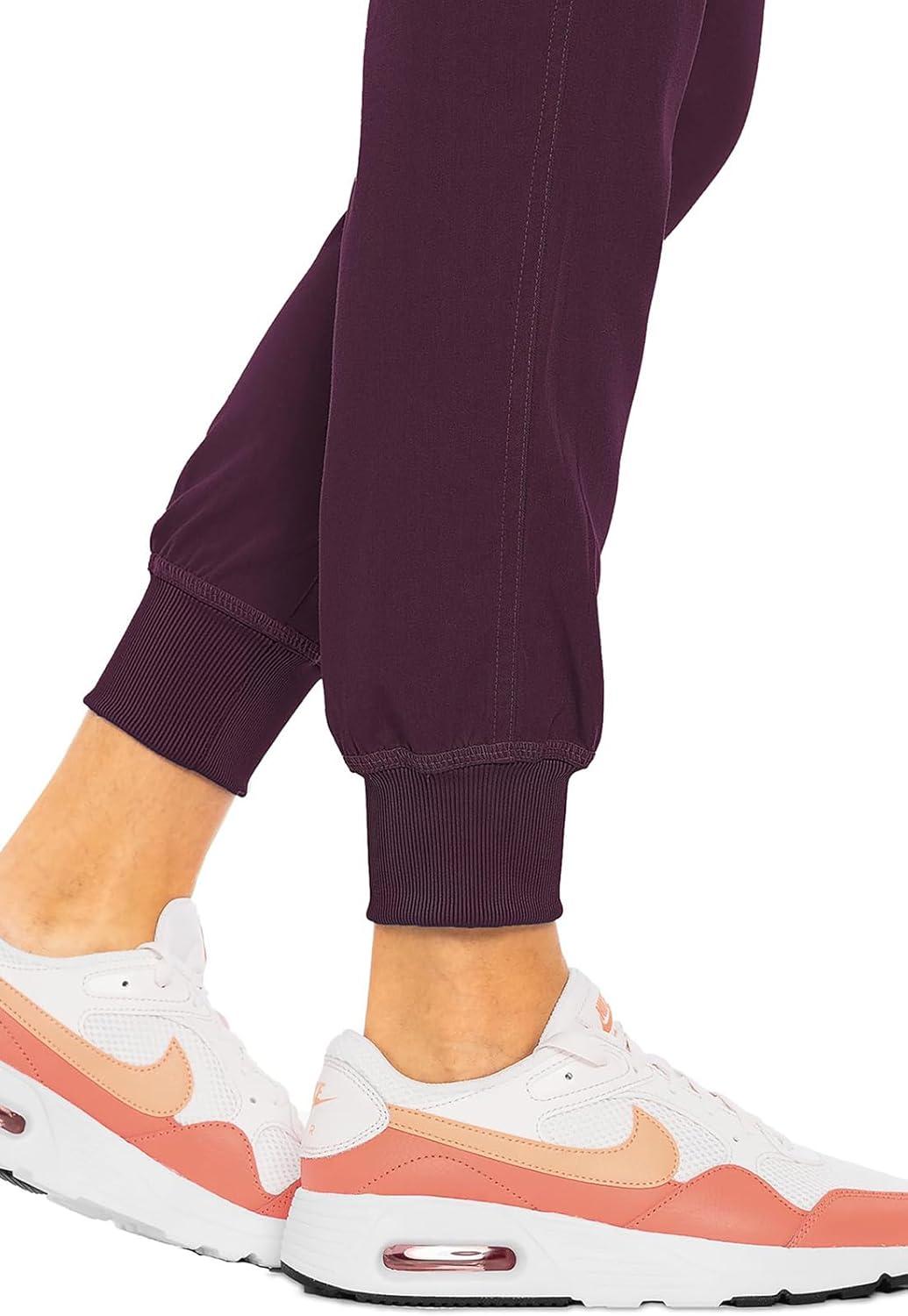 imageMed Couture Scrub Pants For Women Cargo Jogger Bottoms with 5 Pockets Lightweight Ultra Soft 2Way Stretch Fabric MC7710Wine