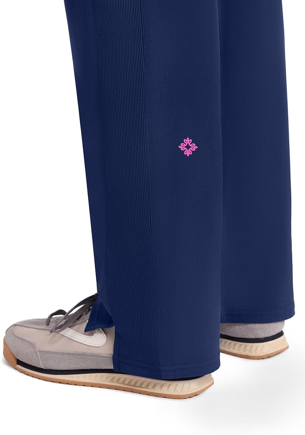 imageMed Couture Scrub Pants for Women Straight Leg PullOn Pant with 4 Pockets Moisture Wicking amp 360 Stretch MC103Navy