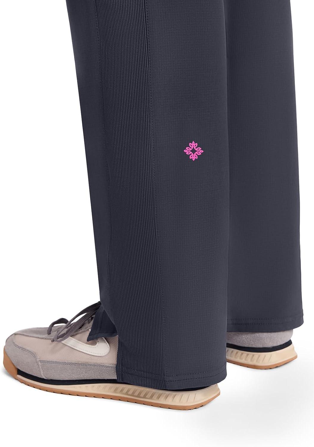 imageMed Couture Scrub Pants for Women Straight Leg PullOn Pant with 4 Pockets Moisture Wicking amp 360 Stretch MC103Pewter