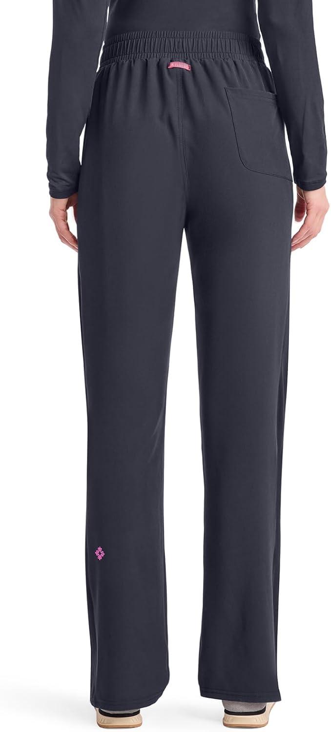 imageMed Couture Scrub Pants for Women Straight Leg PullOn Pant with 4 Pockets Moisture Wicking amp 360 Stretch MC103Pewter