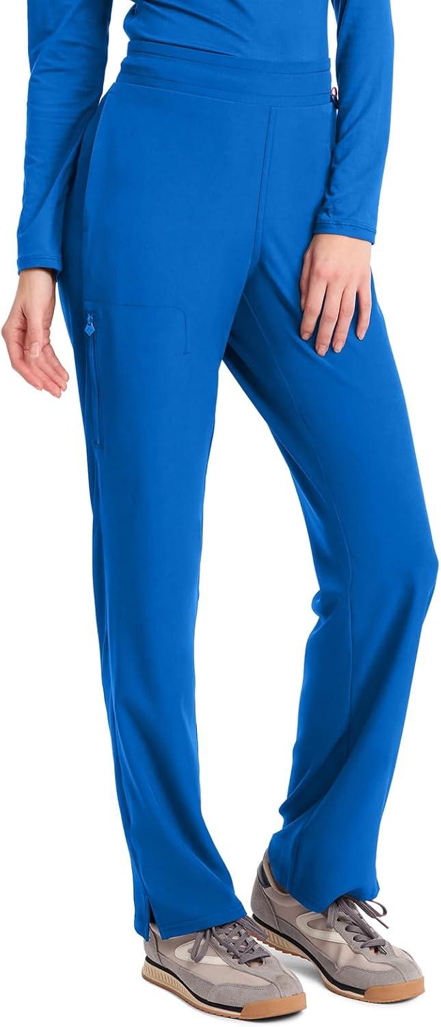 imageMed Couture Scrub Pants for Women Straight Leg PullOn Pant with 4 Pockets Moisture Wicking amp 360 Stretch MC103Royal