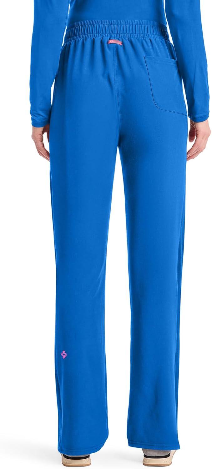 imageMed Couture Scrub Pants for Women Straight Leg PullOn Pant with 4 Pockets Moisture Wicking amp 360 Stretch MC103Royal