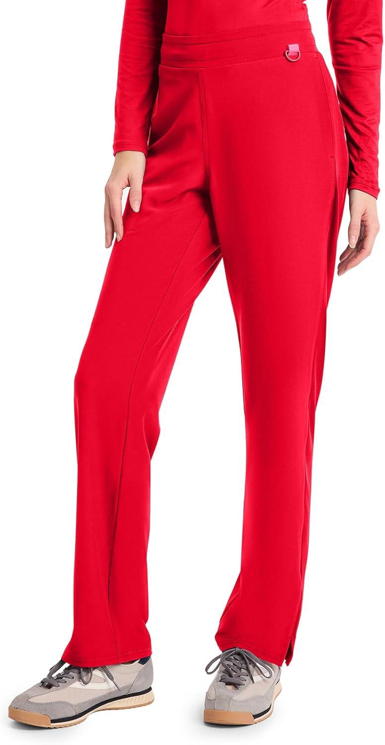 imageMed Couture Scrub Pants for Women Straight Leg PullOn Pant with 4 Pockets Moisture Wicking amp 360 Stretch MC103Solar Flare