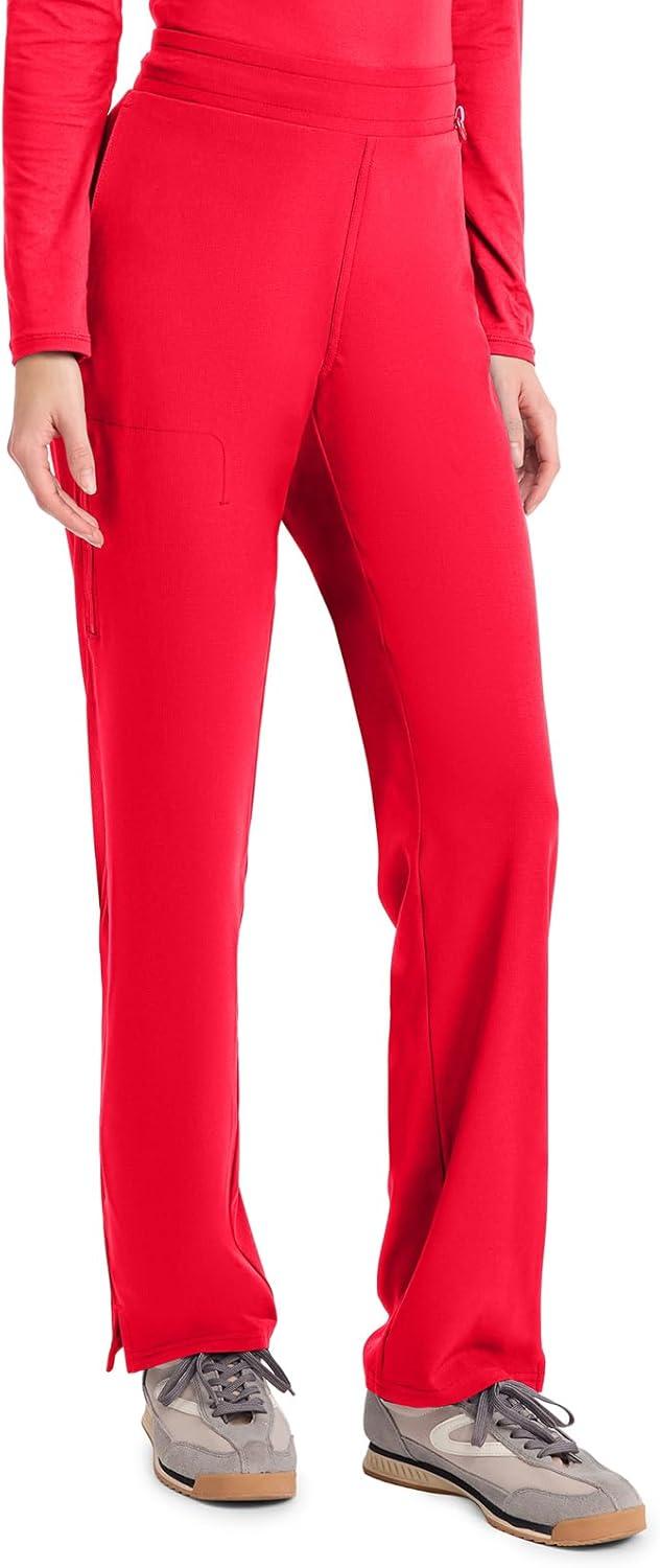 imageMed Couture Scrub Pants for Women Straight Leg PullOn Pant with 4 Pockets Moisture Wicking amp 360 Stretch MC103Solar Flare