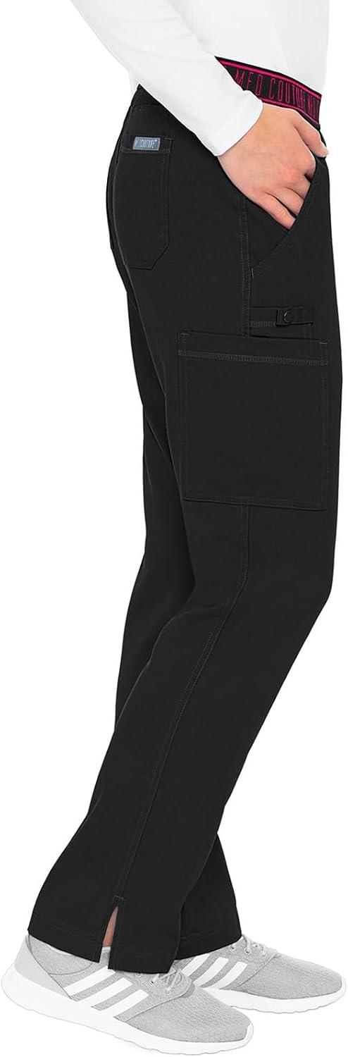 imageMed Couture Scrub Set For Women 11 Pockets with VNeck Scrub Top MC7459 and Comfortable Scrub Pants MC7739Black