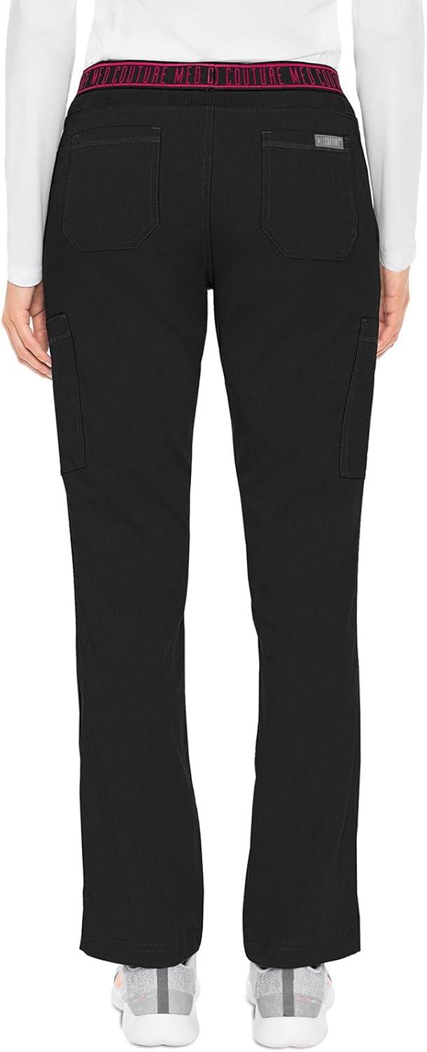 imageMed Couture Scrub Set For Women 11 Pockets with VNeck Scrub Top MC7459 and Comfortable Scrub Pants MC7739Black