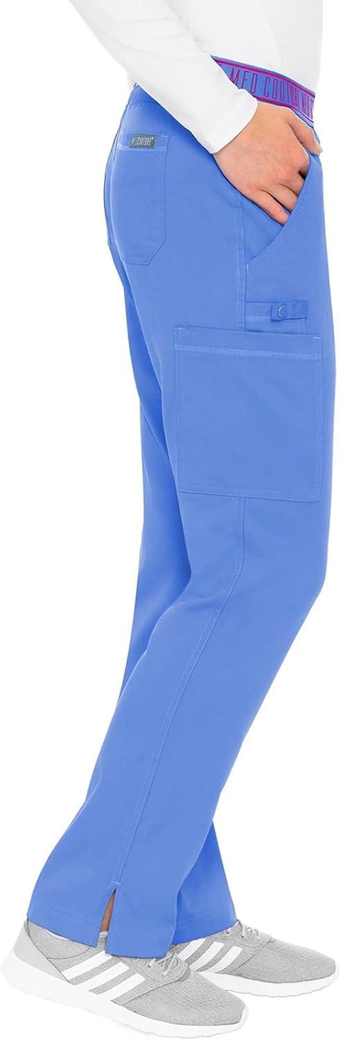 imageMed Couture Scrub Set For Women 11 Pockets with VNeck Scrub Top MC7459 and Comfortable Scrub Pants MC7739Ciel