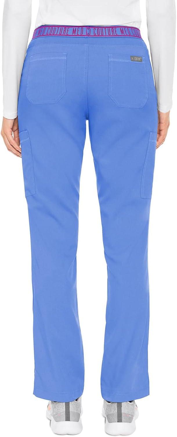 imageMed Couture Scrub Set For Women 11 Pockets with VNeck Scrub Top MC7459 and Comfortable Scrub Pants MC7739Ciel