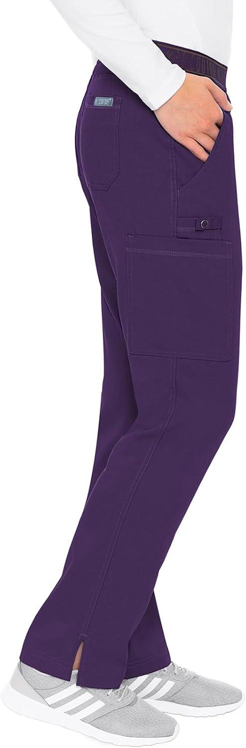 imageMed Couture Scrub Set For Women 11 Pockets with VNeck Scrub Top MC7459 and Comfortable Scrub Pants MC7739Eggplant