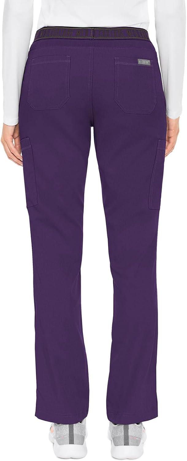 imageMed Couture Scrub Set For Women 11 Pockets with VNeck Scrub Top MC7459 and Comfortable Scrub Pants MC7739Eggplant
