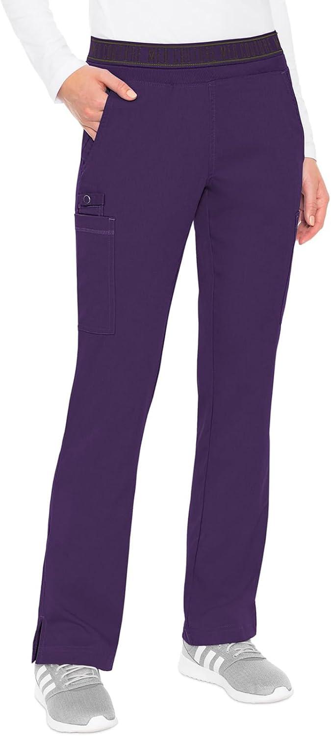 imageMed Couture Scrub Set For Women 11 Pockets with VNeck Scrub Top MC7459 and Comfortable Scrub Pants MC7739Eggplant