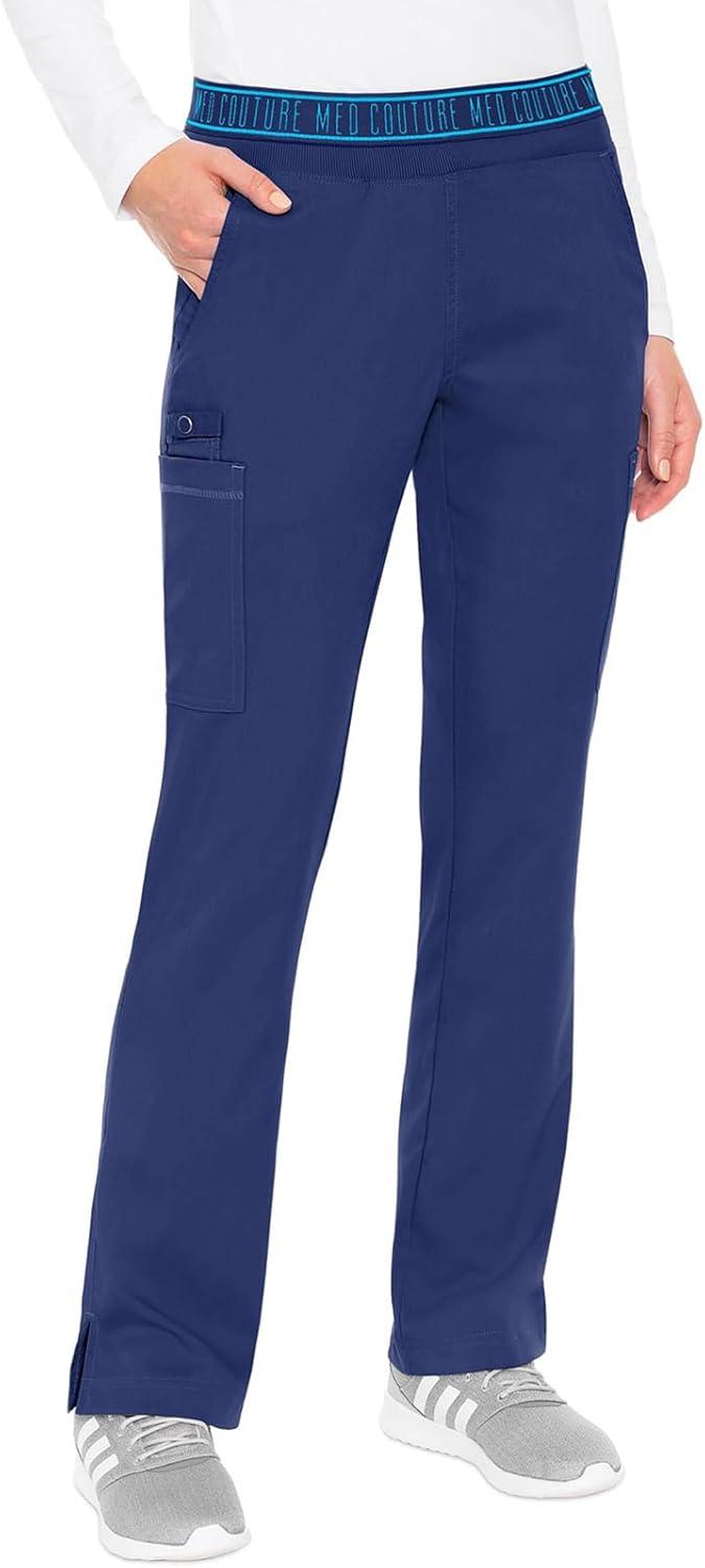 imageMed Couture Scrub Set For Women 11 Pockets with VNeck Scrub Top MC7459 and Comfortable Scrub Pants MC7739Galaxy