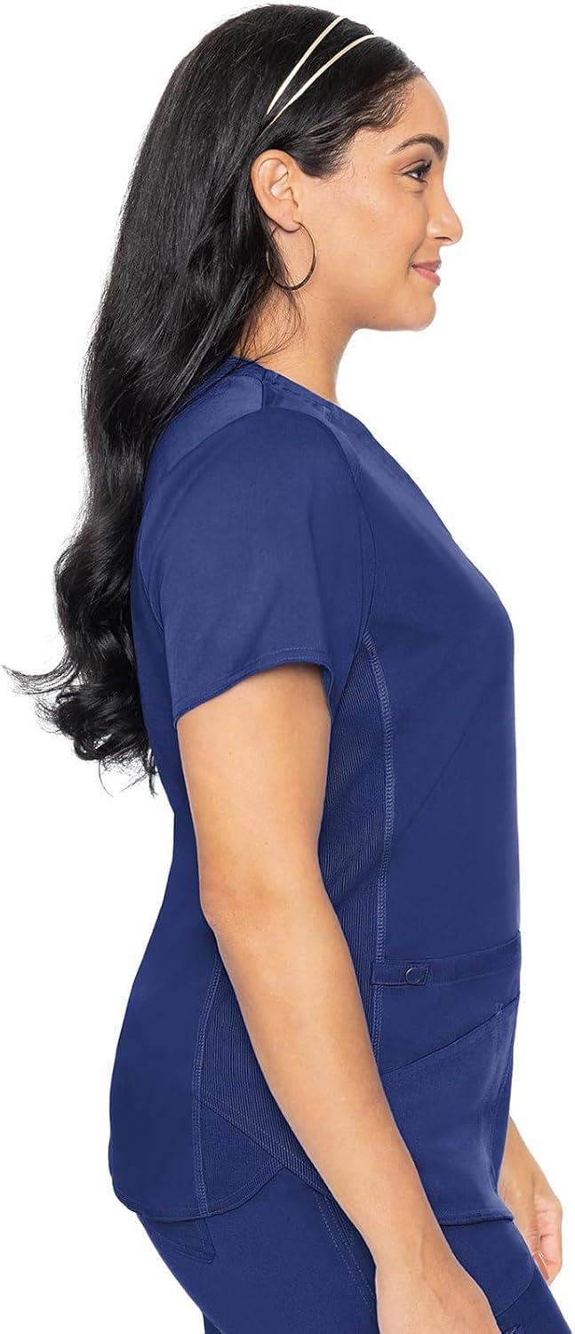 imageMed Couture Scrub Set For Women 11 Pockets with VNeck Scrub Top MC7459 and Comfortable Scrub Pants MC7739Galaxy