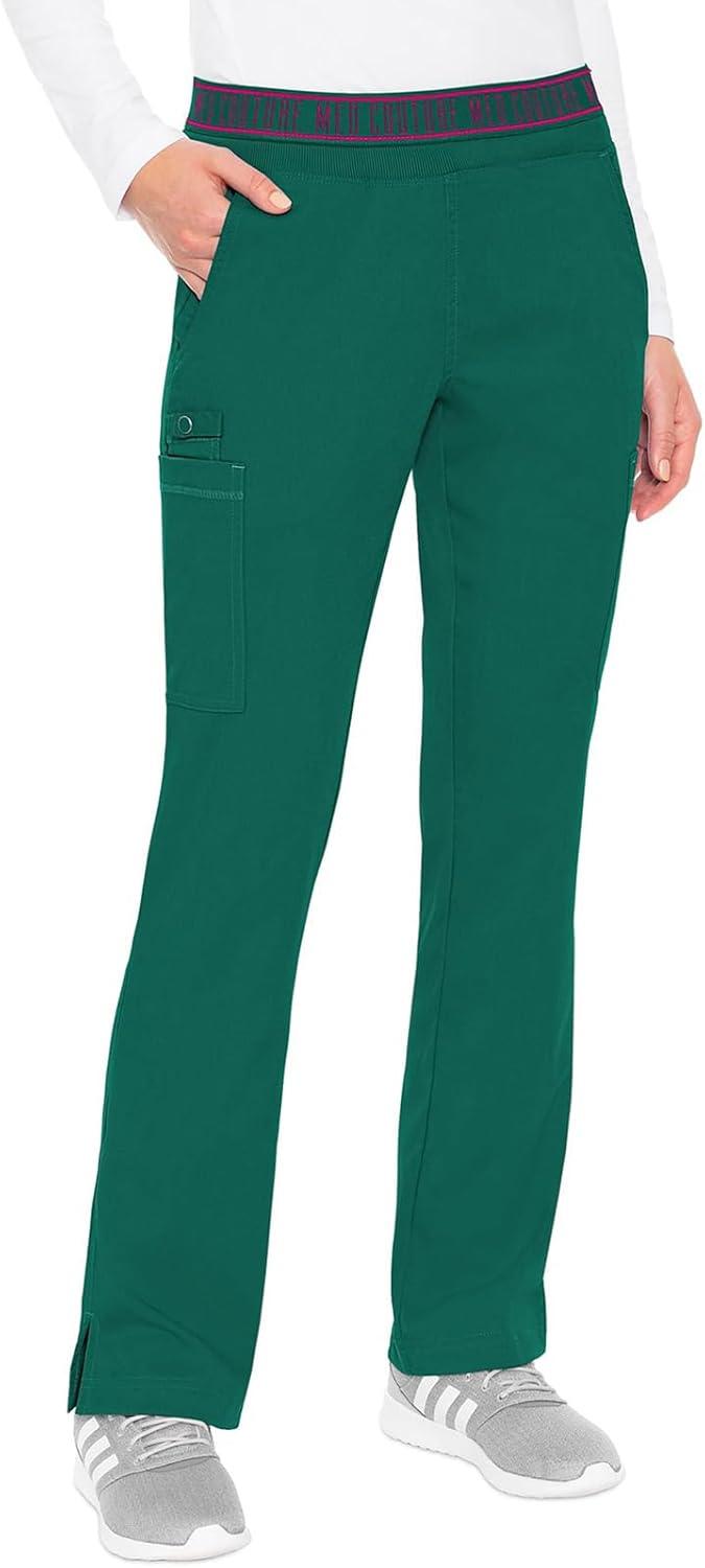 imageMed Couture Scrub Set For Women 11 Pockets with VNeck Scrub Top MC7459 and Comfortable Scrub Pants MC7739Hunter Green