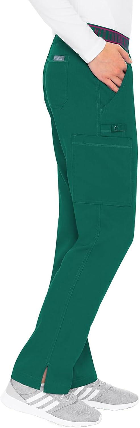 imageMed Couture Scrub Set For Women 11 Pockets with VNeck Scrub Top MC7459 and Comfortable Scrub Pants MC7739Hunter Green