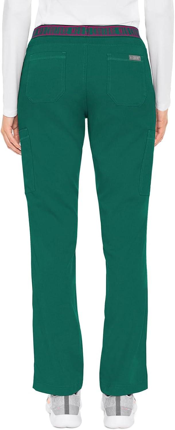 imageMed Couture Scrub Set For Women 11 Pockets with VNeck Scrub Top MC7459 and Comfortable Scrub Pants MC7739Hunter Green