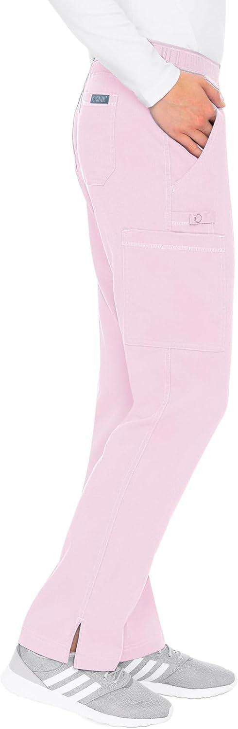 imageMed Couture Scrub Set For Women 11 Pockets with VNeck Scrub Top MC7459 and Comfortable Scrub Pants MC7739Ice Pink