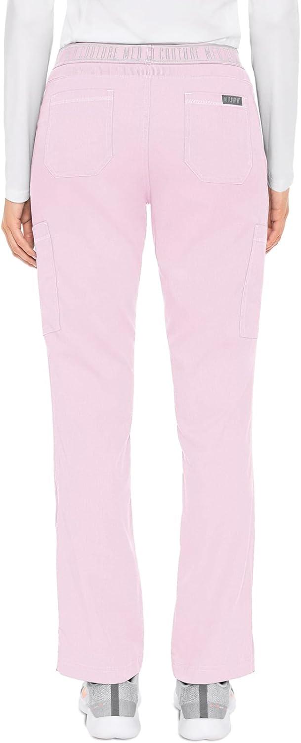 imageMed Couture Scrub Set For Women 11 Pockets with VNeck Scrub Top MC7459 and Comfortable Scrub Pants MC7739Ice Pink