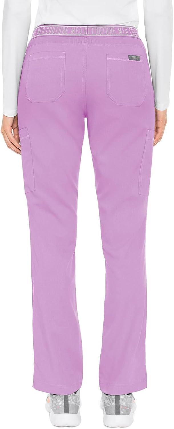 imageMed Couture Scrub Set For Women 11 Pockets with VNeck Scrub Top MC7459 and Comfortable Scrub Pants MC7739Lilac