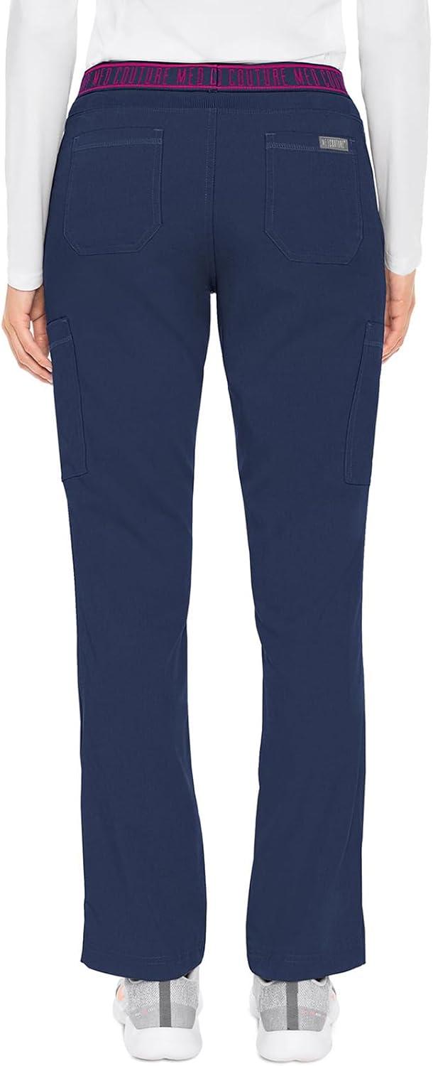 imageMed Couture Scrub Set For Women 11 Pockets with VNeck Scrub Top MC7459 and Comfortable Scrub Pants MC7739Navy