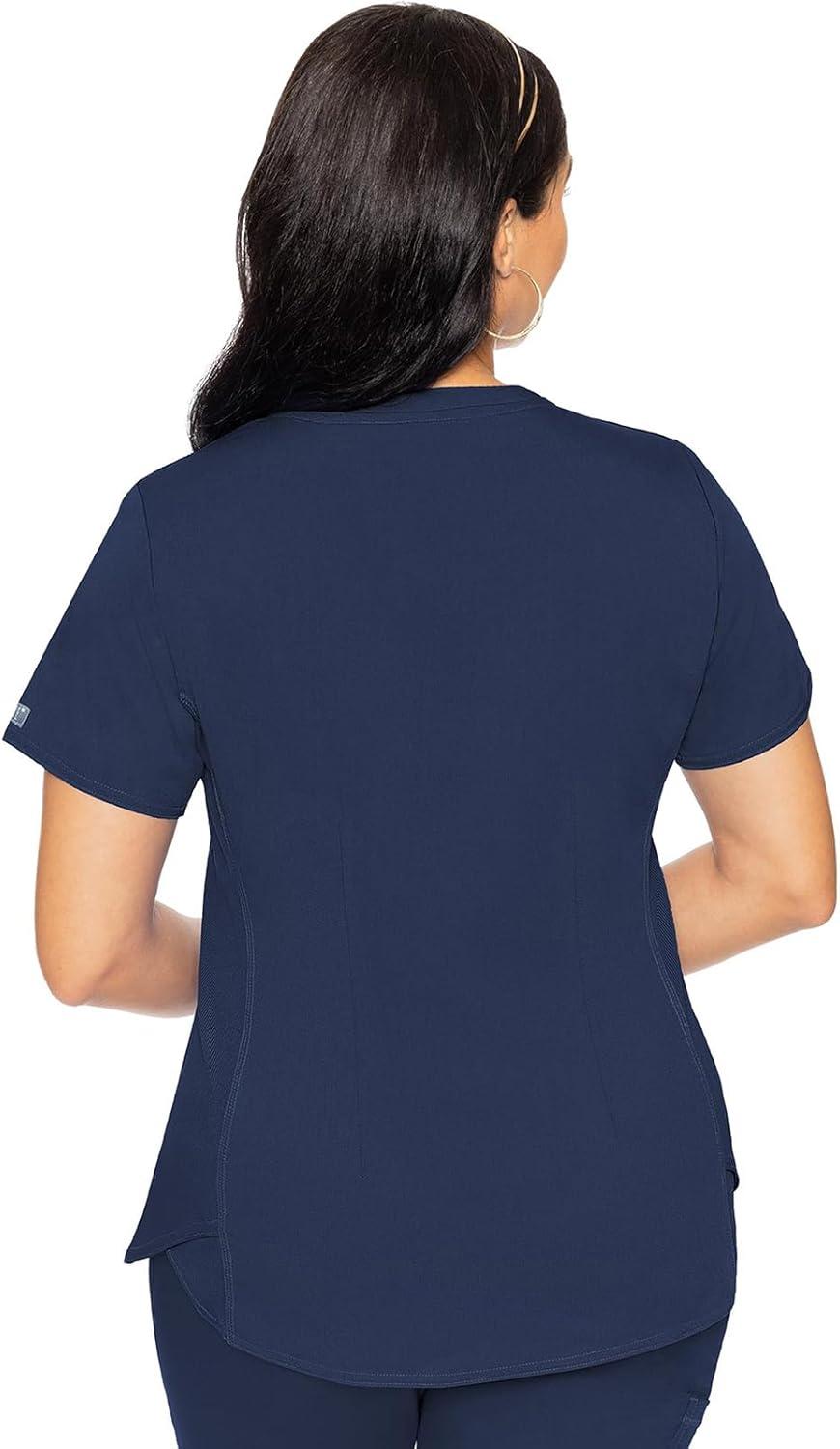 imageMed Couture Scrub Set For Women 11 Pockets with VNeck Scrub Top MC7459 and Comfortable Scrub Pants MC7739Navy