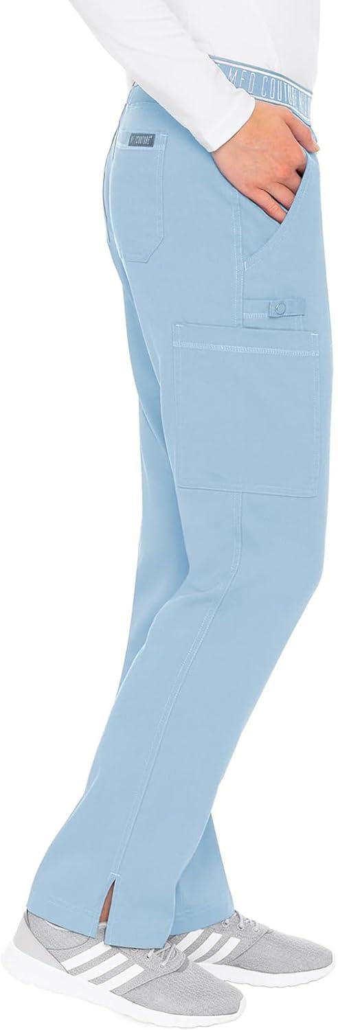 imageMed Couture Scrub Set For Women 11 Pockets with VNeck Scrub Top MC7459 and Comfortable Scrub Pants MC7739Periwinkle