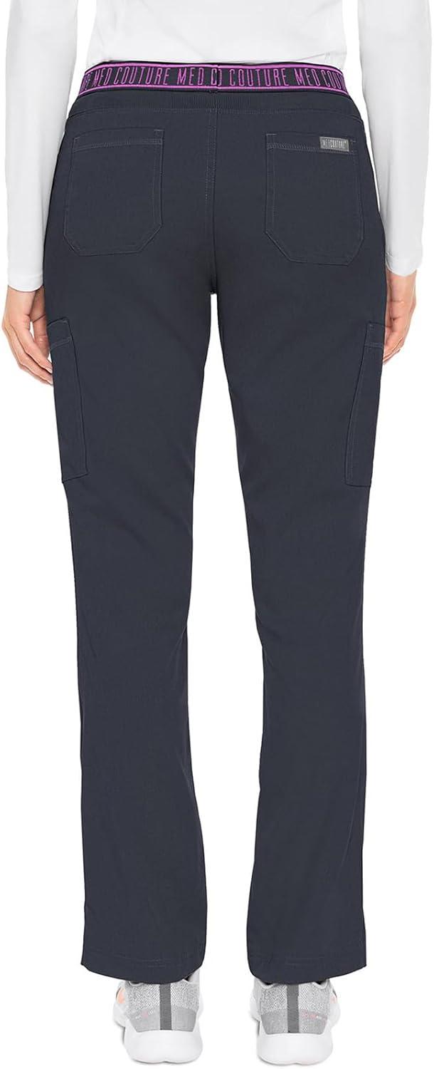 imageMed Couture Scrub Set For Women 11 Pockets with VNeck Scrub Top MC7459 and Comfortable Scrub Pants MC7739Pewter