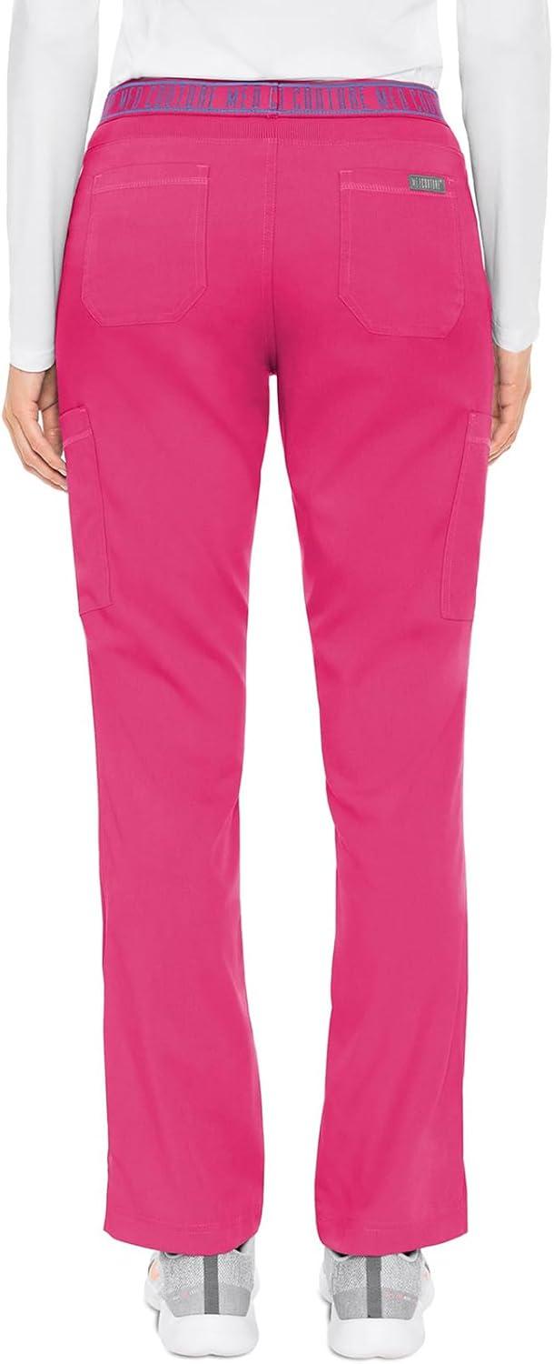 imageMed Couture Scrub Set For Women 11 Pockets with VNeck Scrub Top MC7459 and Comfortable Scrub Pants MC7739Pink Punch