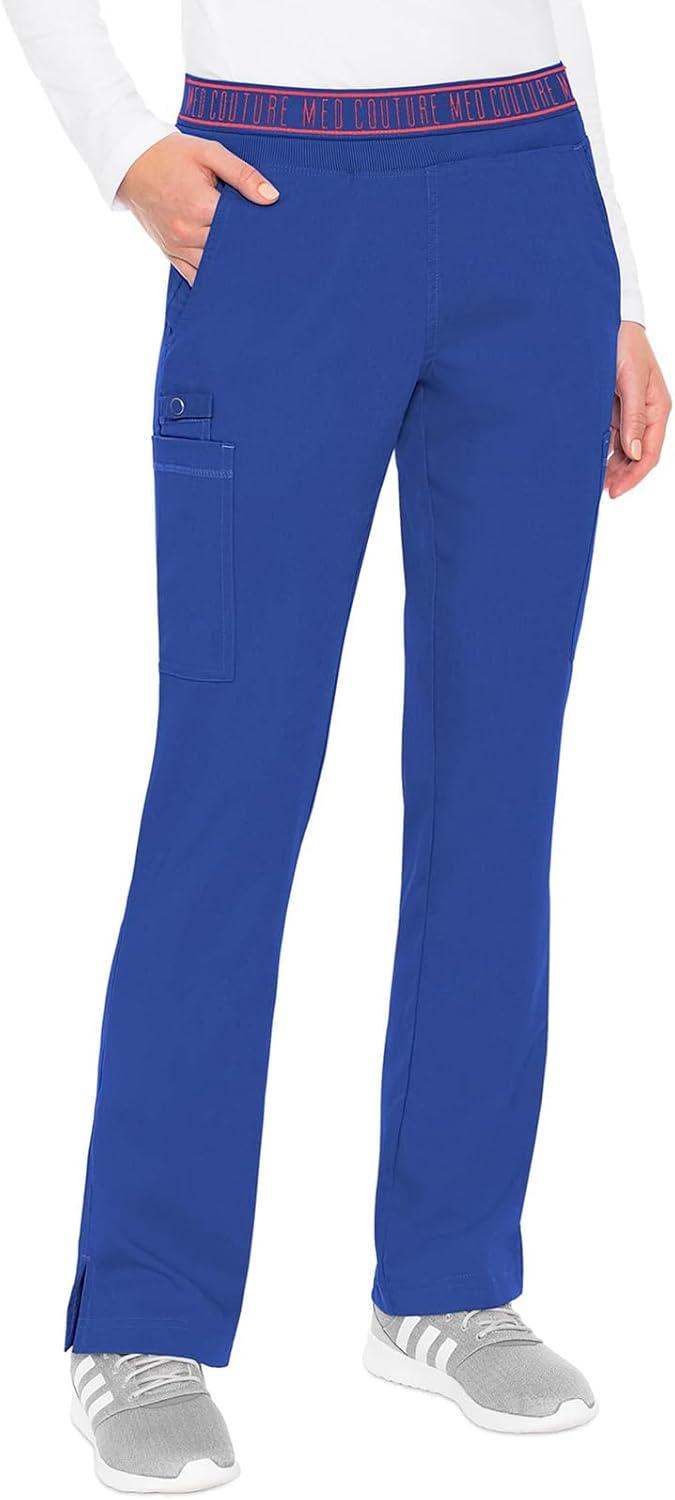 imageMed Couture Scrub Set For Women 11 Pockets with VNeck Scrub Top MC7459 and Comfortable Scrub Pants MC7739Royal
