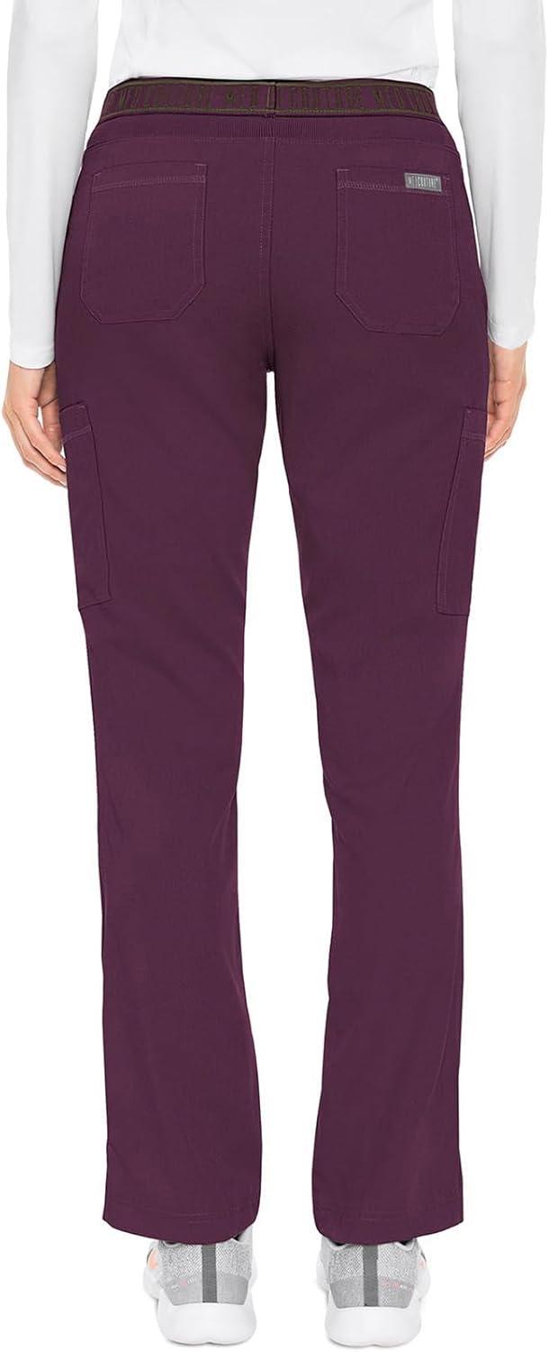 imageMed Couture Scrub Set For Women 11 Pockets with VNeck Scrub Top MC7459 and Comfortable Scrub Pants MC7739Wine