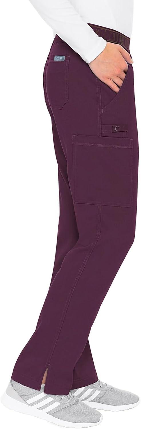 imageMed Couture Scrub Set For Women 11 Pockets with VNeck Scrub Top MC7459 and Comfortable Scrub Pants MC7739Wine