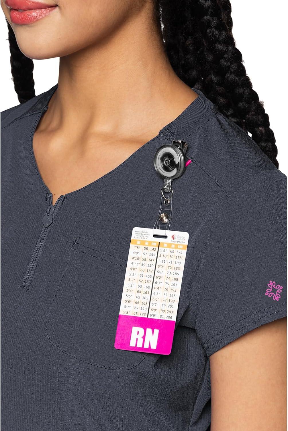 imageMed Couture Scrubs top for Women Medical Quarter Zip VNeck Scrub Top Tuckable with Chest Pocket and Rounded Hem MC705Pewter