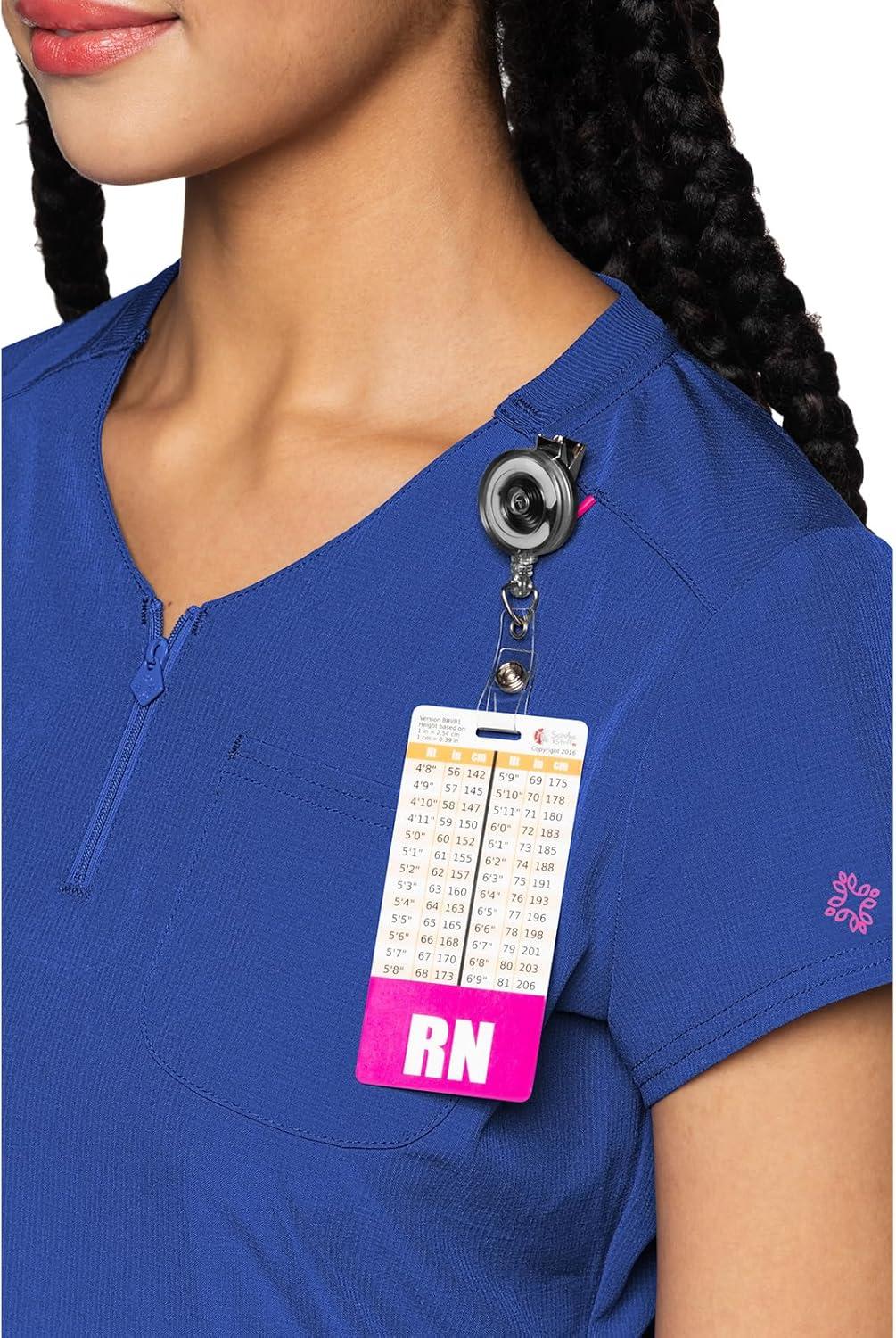 imageMed Couture Scrubs top for Women Medical Quarter Zip VNeck Scrub Top Tuckable with Chest Pocket and Rounded Hem MC705Royal