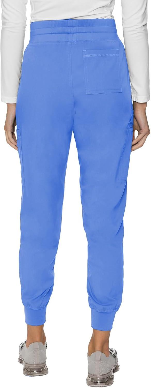 imageMed Couture Womens Cargo Scrub Jogger Pants 6 Pockets Ultra Soft Stretch Easy Care Soft Medical Uniform Bottoms MC7705Ciel